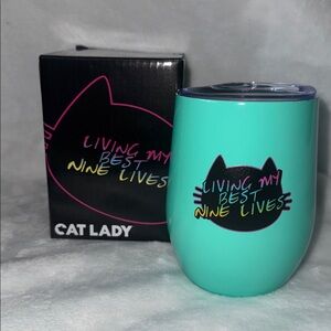 “Living My Best Nine Lives” Cat Lady Cocktail Tumbler